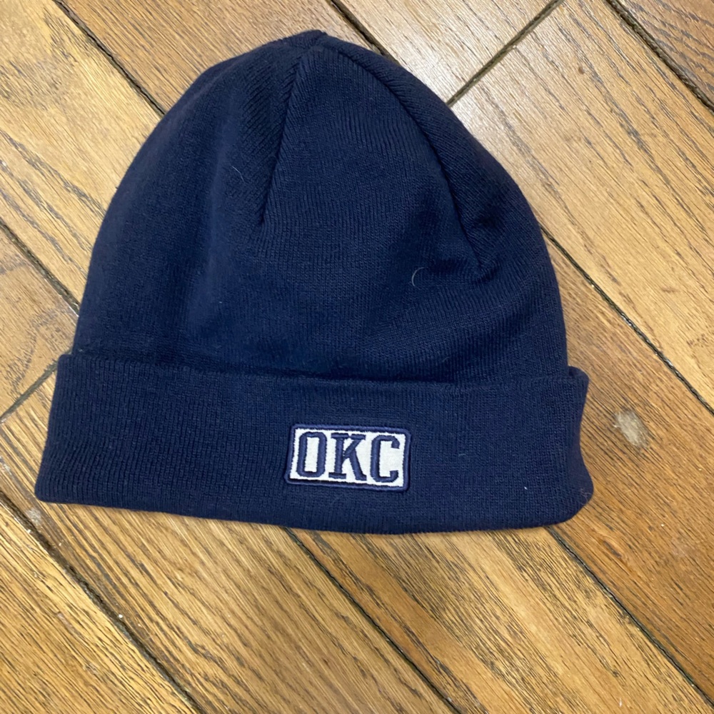 Adult Navy Blue Beanie with OKC Label